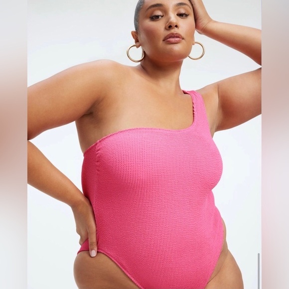 Good American Always Fits Shoulder One Piece Black Size 5/6 - Picture 12 of 15